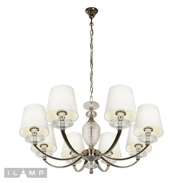 Люстра iLamp P9397-8 Nic HILARIOUS — никель, ракурс 2