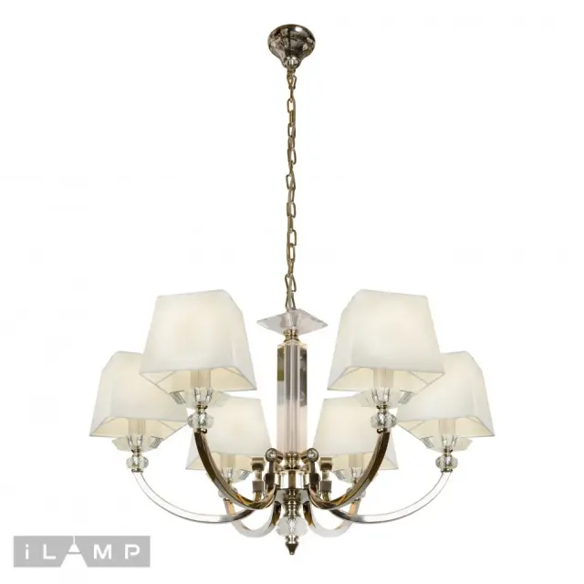 Люстра iLamp P9404-6 nic BLUES — никель, ракурс 2