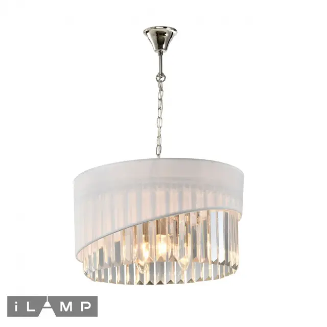 Люстра iLamp P9508-4 NIC CASA — никель