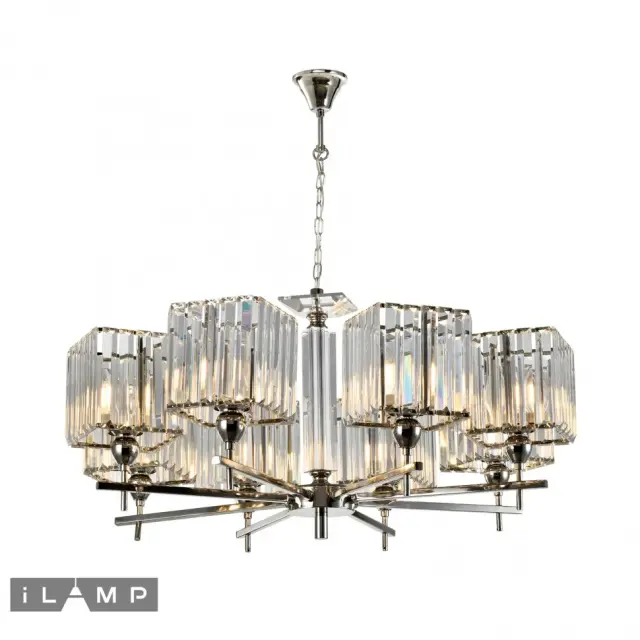 Люстра iLamp P9514-8 NIC STATEN ISLAND — никель