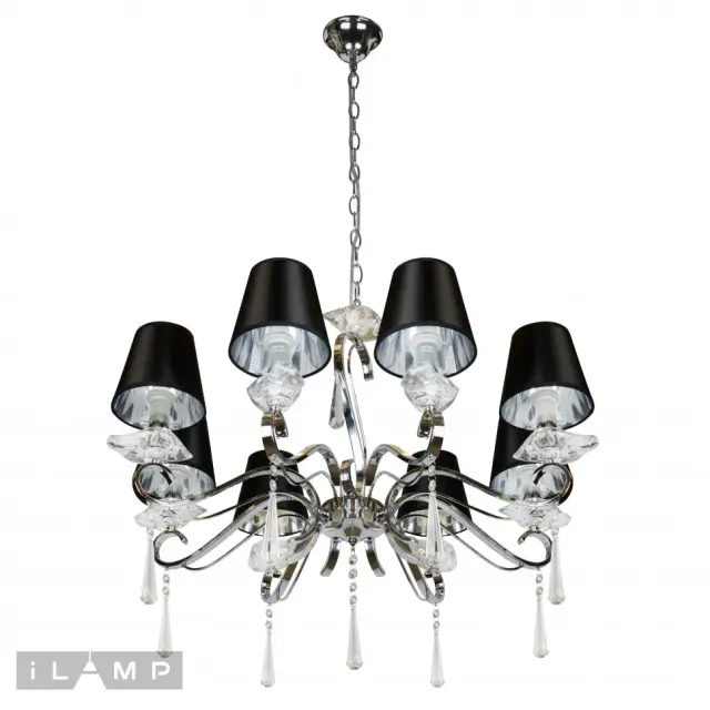 Люстра iLamp RM1684/8CR STELLA — хром, ракурс 2