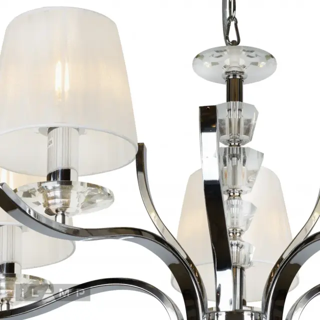 Люстра iLamp RM5231/5CR OMEGA — хром, ракурс 3