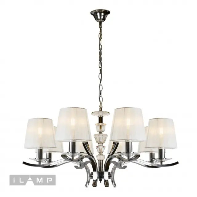 Люстра iLamp RM5231/8CR OMEGA — хром, ракурс 2