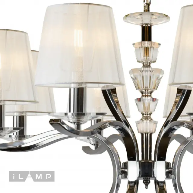 Люстра iLamp RM5231/8CR OMEGA — хром, ракурс 3