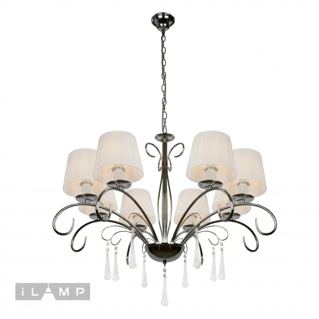Люстра iLamp RM7006/8CR PERFECTION — хром, ракурс 3