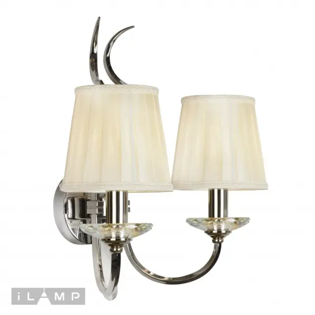 Бра iLamp W2508-2 nic CHARM — никель, ракурс 2