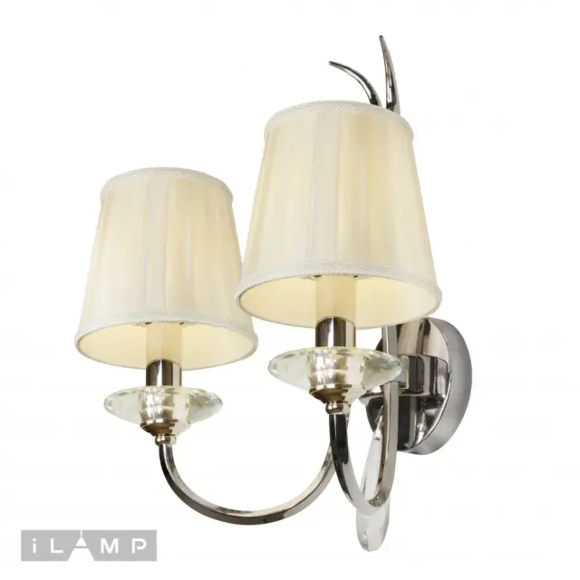 Бра iLamp W2508-2 nic CHARM — никель, ракурс 3