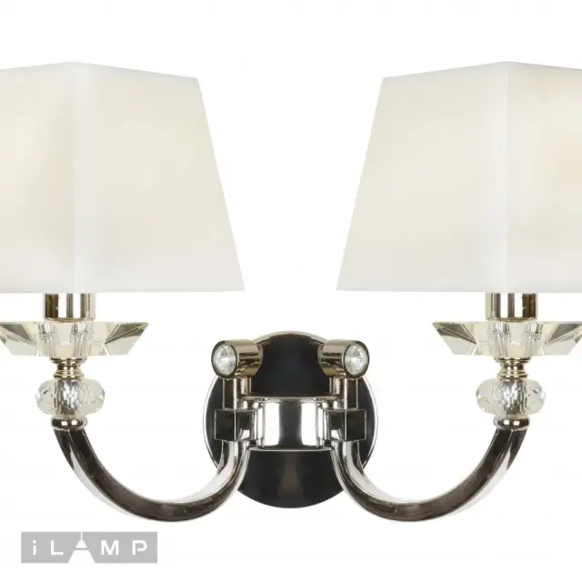 Бра iLamp W9404-2 nik BLUES — никель, ракурс 3