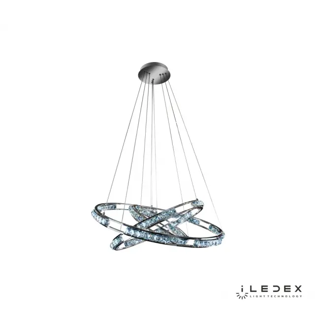 Светильник iLedex 16364/800+600+400 CR CRYSTAL — хром, ракурс 3