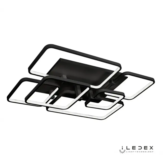 Люстра iLedex 6813-6N-X-T BK SATELLITE — черный, ракурс 2