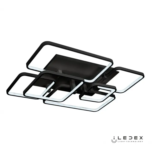 Люстра iLedex 6813-6N-X-T BK SATELLITE — черный, ракурс 3