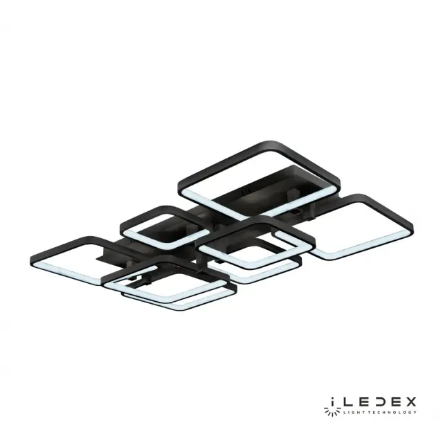 Люстра iLedex 6813-8N-X-T BK SATELLITE — черный, ракурс 3