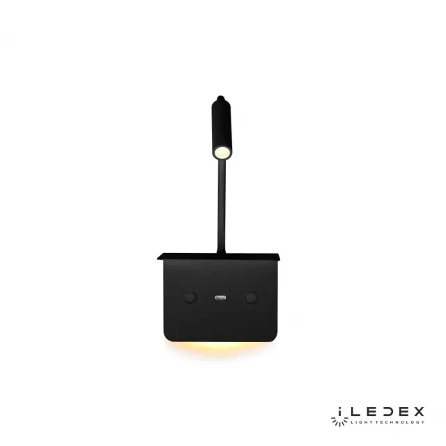 Бра iLedex 7031C BK SUPPORT — черный, ракурс 2