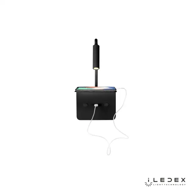 Бра iLedex 7031C BK SUPPORT — черный, ракурс 3