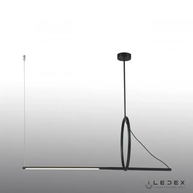 Светильник iLedex 8075P/S-18W-3000K MBK-WH ZOOM — черный, ракурс 2