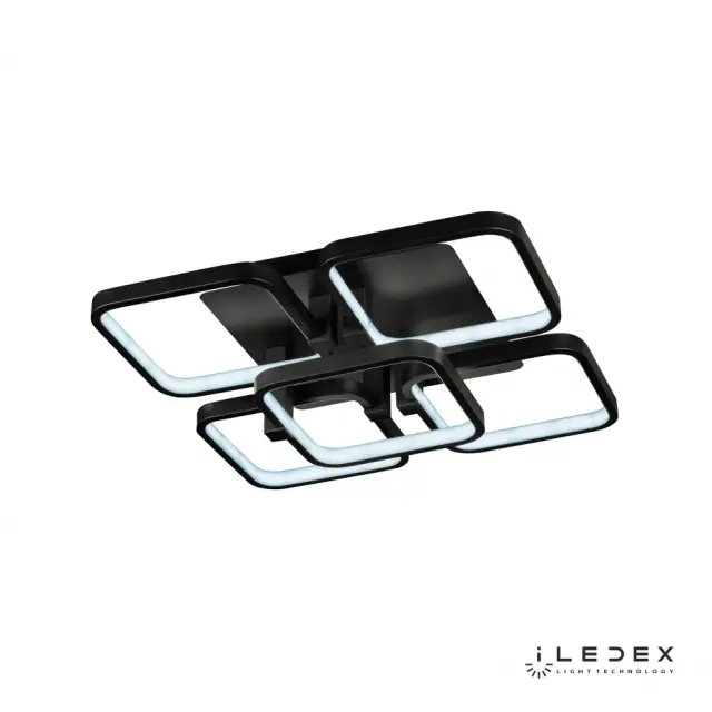 Люстра iLedex 8153-4+1-X-T BK SATELLITE — черный, ракурс 3