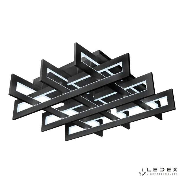 Люстра iLedex 9082-800*800-X 192W BK STALKER — черный, ракурс 3