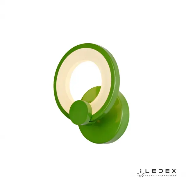 Бра iLedex A001/1 Green RING — зеленый, ракурс 3