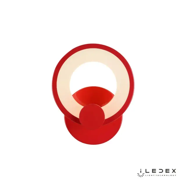 Бра iLedex A001/1 Red RING — красный, ракурс 2