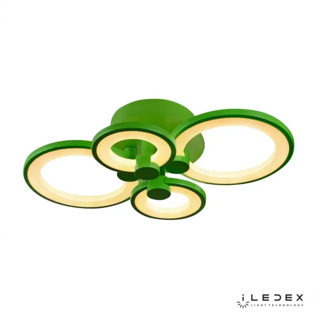 Люстра iLedex A001/4 GREEN RING — зеленый