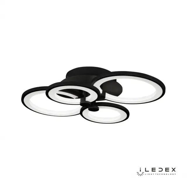 Люстра iLedex A001/4 MBK RING — черный, ракурс 2