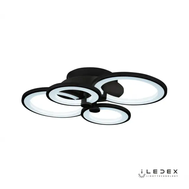 Люстра iLedex A001/4 MBK RING — черный, ракурс 3