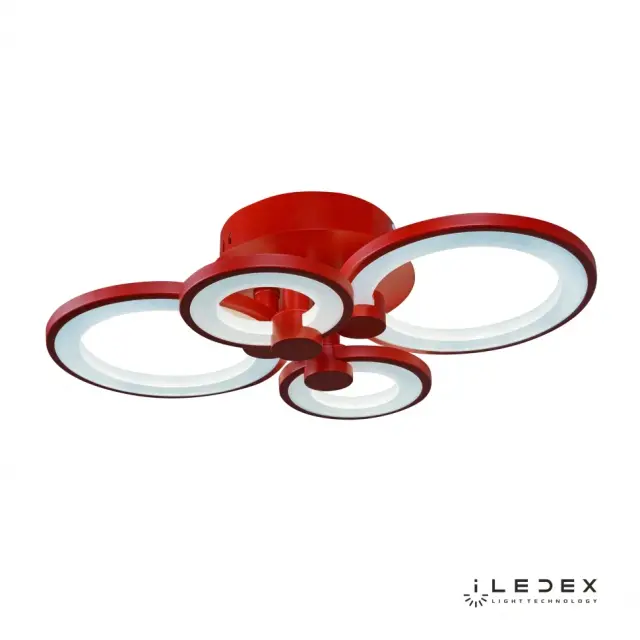 Люстра iLedex A001/4 RED RING — красный