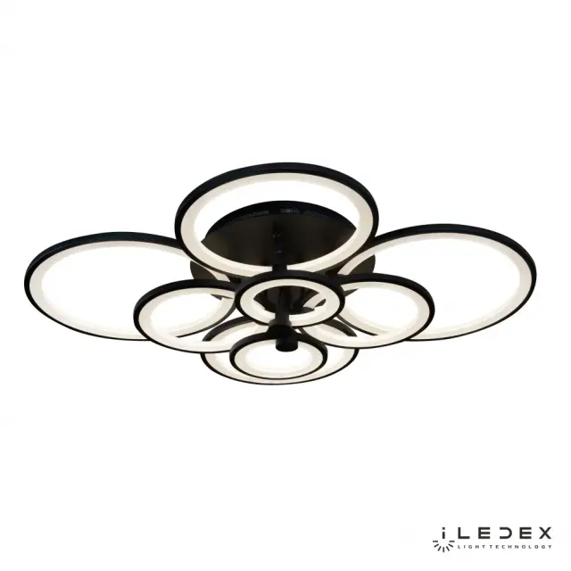 Люстра iLedex A001/8 BK RING — черный, ракурс 2