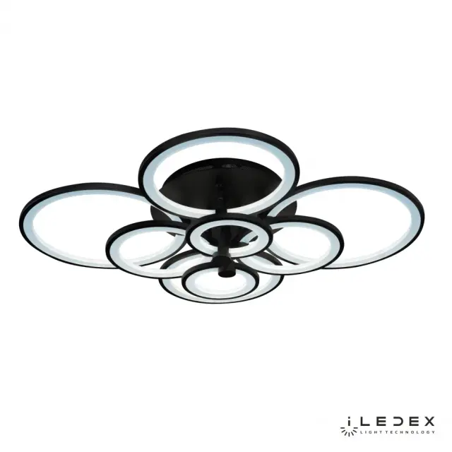 Люстра iLedex A001/8 BK RING — черный, ракурс 3