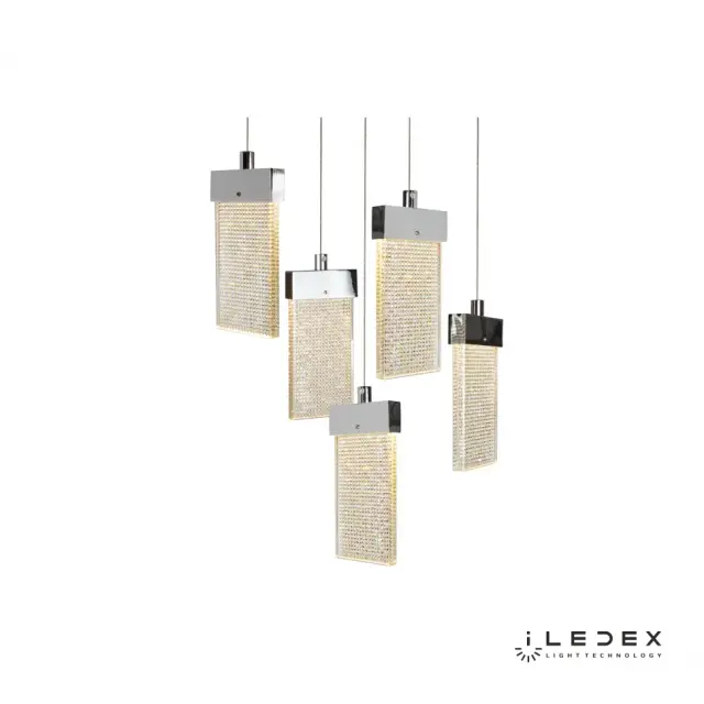 Светильник iLedex C4430-5R CR PIXEL — хром, ракурс 4