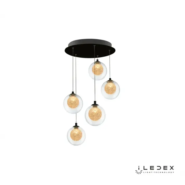Светильник iLedex C4457-5R CR OBLIVION — хром, ракурс 4