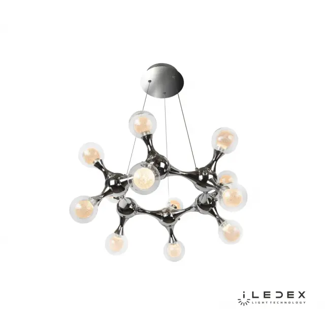 Люстра iLedex C4465-12R CR BLOSSOM — хром