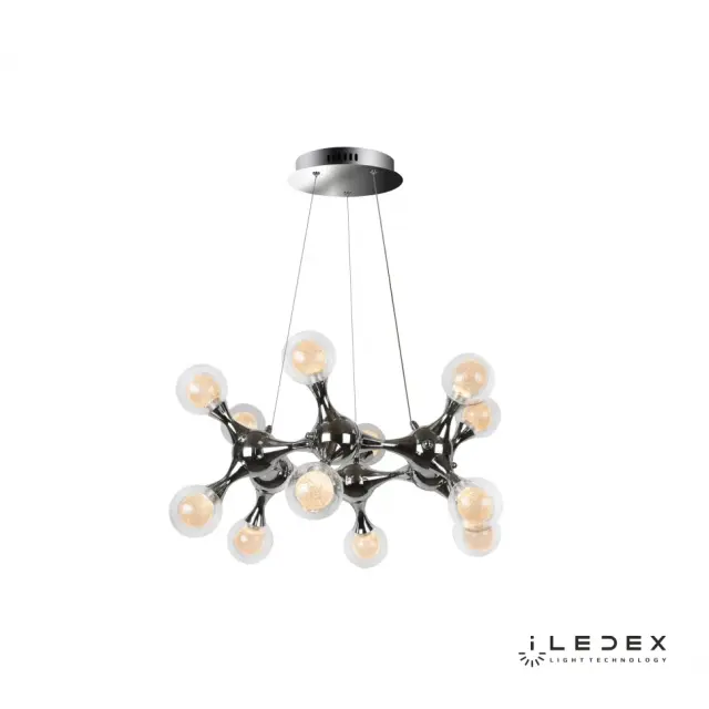 Люстра iLedex C4465-12R CR BLOSSOM — хром, ракурс 2