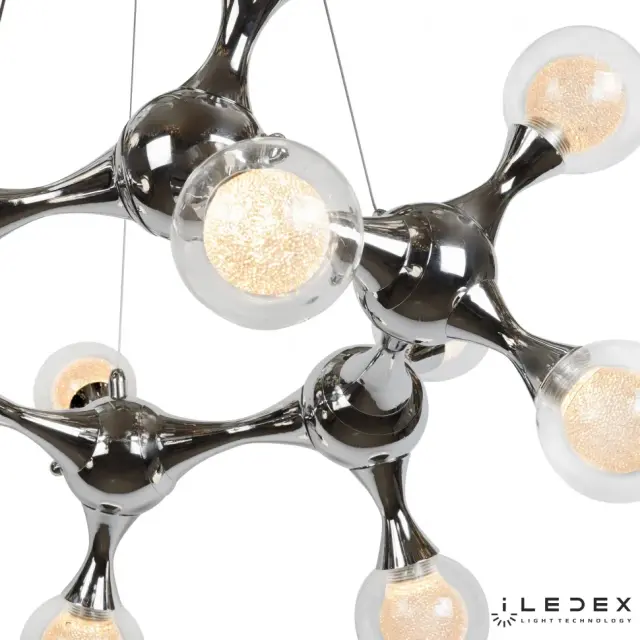 Люстра iLedex C4465-12R CR BLOSSOM — хром, ракурс 3