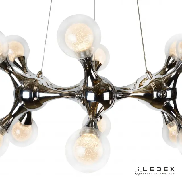 Люстра iLedex C4465-12R CR BLOSSOM — хром, ракурс 4