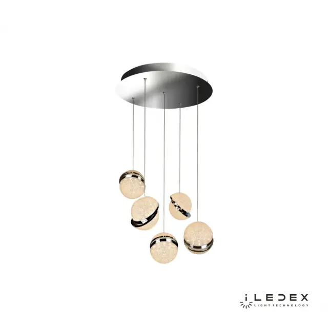 Светильник iLedex C4474-5R CR CRYSTAL BALL — хром, ракурс 2
