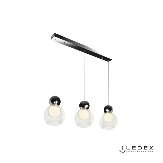 Светильник iLedex C4476-3L CR BLOSSOM — хром, ракурс 3