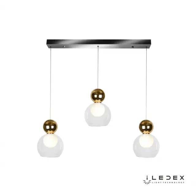 Светильник iLedex C4476-3L GL BLOSSOM — золотой, ракурс 2