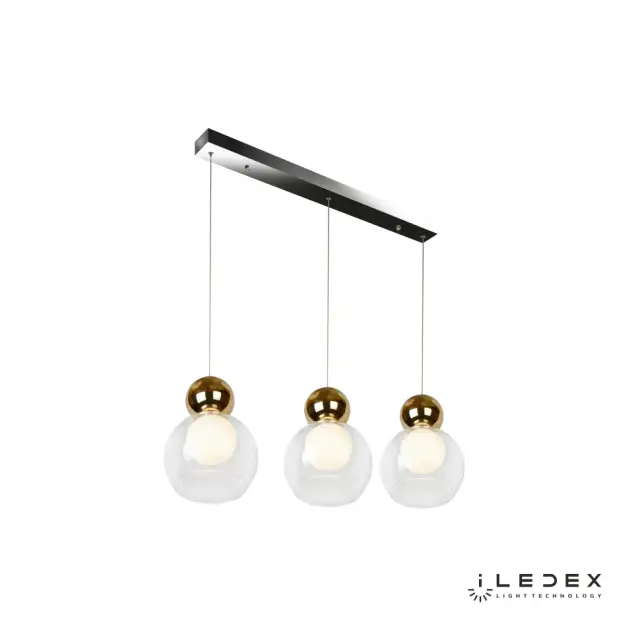 Светильник iLedex C4476-3L GL BLOSSOM — золотой, ракурс 3