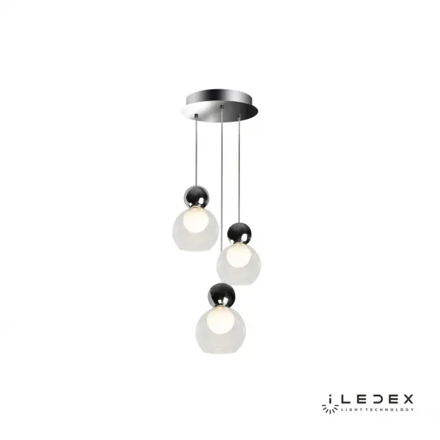 Светильник iLedex C4476-3R CR BLOSSOM — хром, ракурс 2