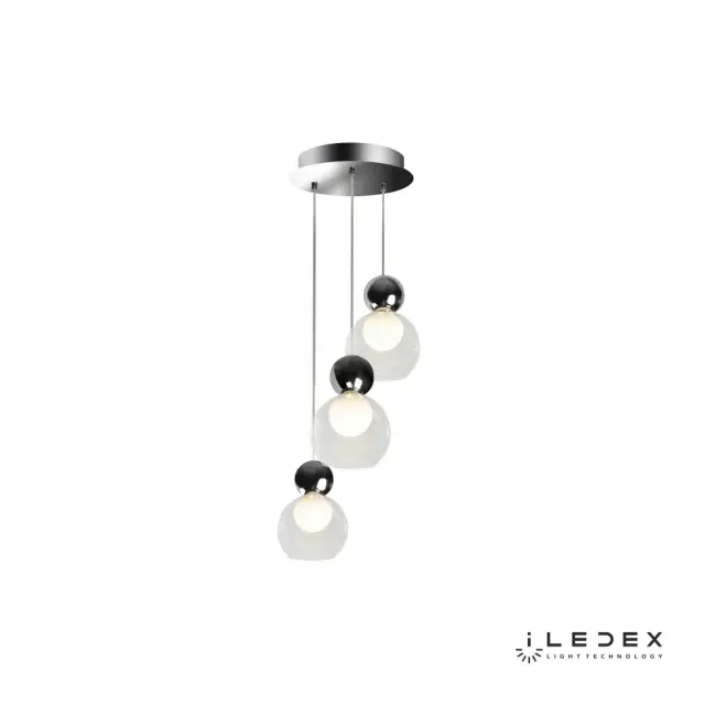 Светильник iLedex C4476-3R CR BLOSSOM — хром, ракурс 3