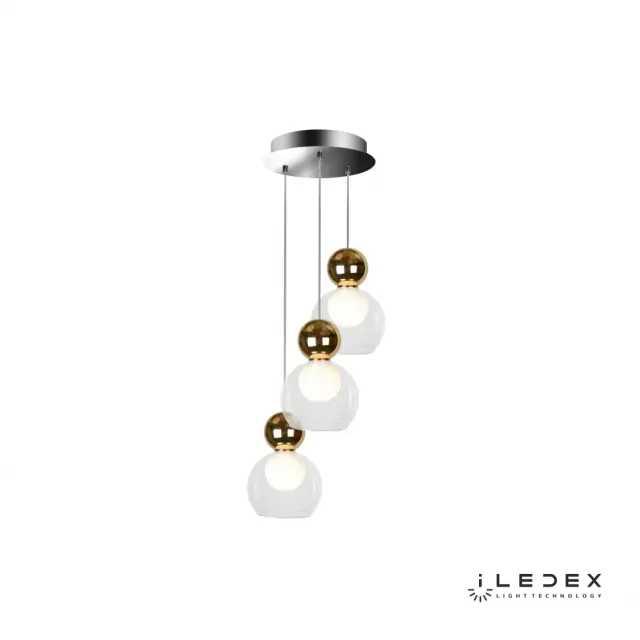 Светильник iLedex C4476-3R GL BLOSSOM — золотой, ракурс 2