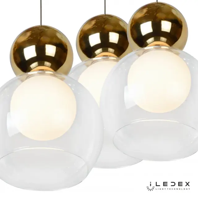 Светильник iLedex C4476-3R GL BLOSSOM — золотой, ракурс 4