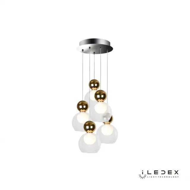 Светильник iLedex C4476-5R GL BLOSSOM — золотой, ракурс 4