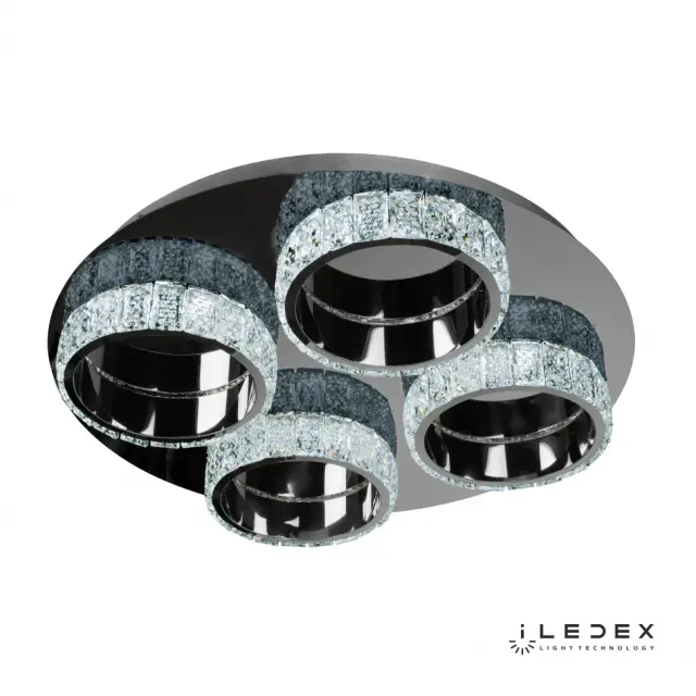 Люстра iLedex MX7212-36 CR CRYSTAL ICE — хром, ракурс 3