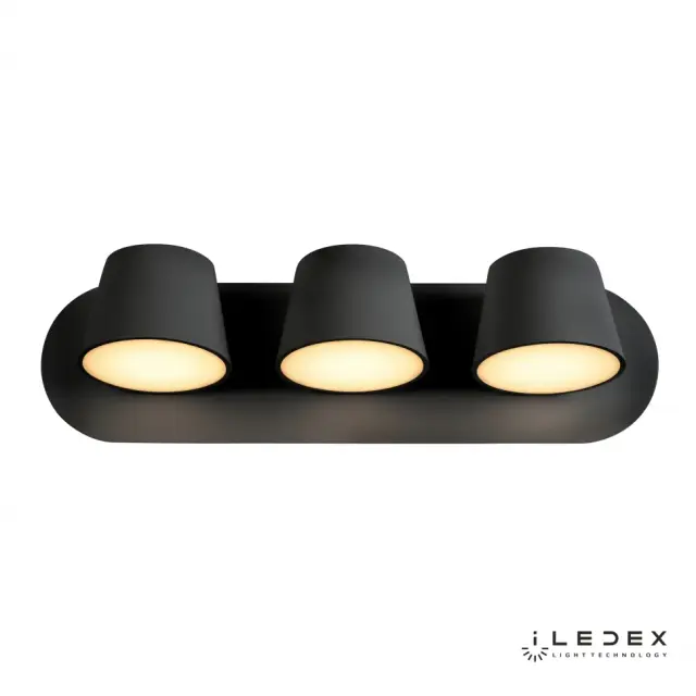 Бра iLedex W1118-3AS BK FLEXIN — черный, ракурс 2