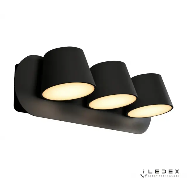 Бра iLedex W1118-3AS BK FLEXIN — черный, ракурс 3