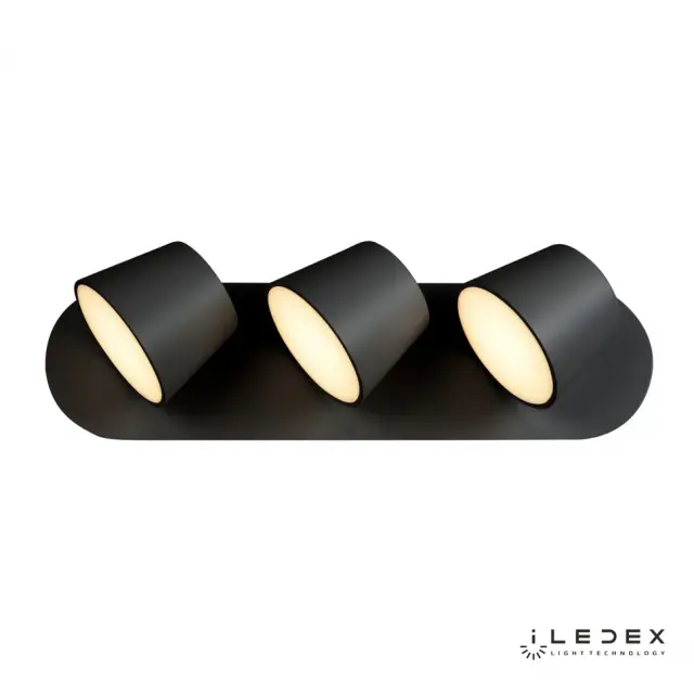 Бра iLedex W1118-3AS BK FLEXIN — черный, ракурс 4