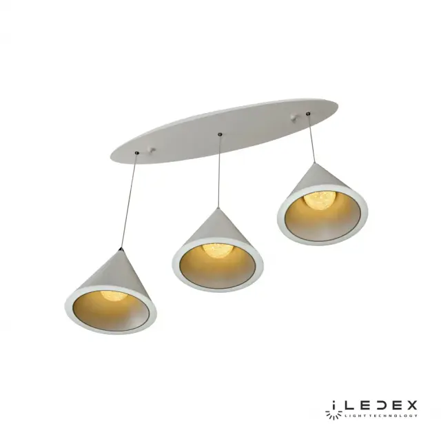 Светильник iLedex WL8858-3A WH MOON — белый, ракурс 2