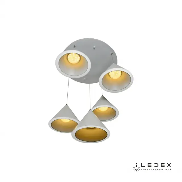 Светильник iLedex WL8858-5 WH MOON — белый, ракурс 3